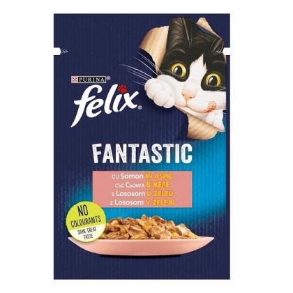 Hrană umedă - Felix Fantastic cu Somon, 85 g