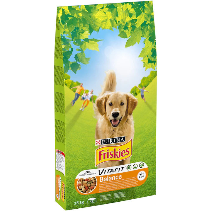 Hrană uscată - Friskies Balance, Pui & Legume, 15 Kg