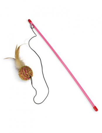 ACCESORII PISICI - JUCARIE UNDITA TRANDAFIR CU MINGE 4381