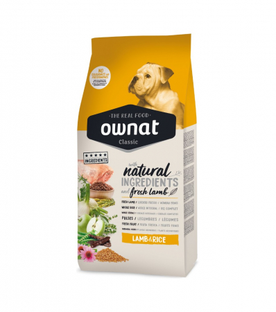 Hrană uscată - OWNAT CLASSIC MIEL 4KG