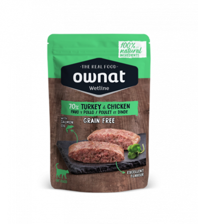 Hrană umedă - PLICULEȚ  OWNAT CURCAN & PUI 85 G