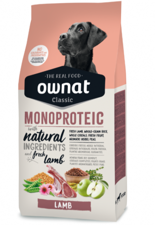 Hrană uscată - OWNAT MONOPROTEIC MIEL 4KG
