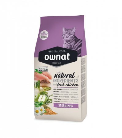 Hrană uscată - OWNAT CLASSIC STERILIZED CAT 4 KG