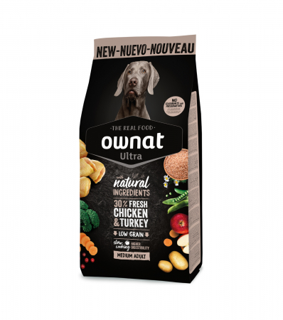 Hrană uscată - OWNAT ULTRA MEDIUM ADULT 12 KG