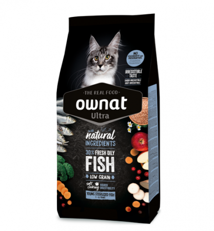 Hrană uscată - OWNAT ULTRA YOUNG STERILIZED FISH 3KG