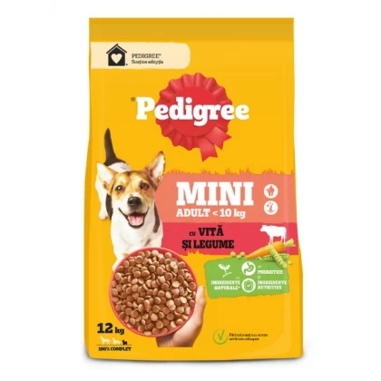 Hrană uscată - Pedigree Adult Mini cu Vita, 12 kg