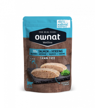 Hrană umedă - PLICULEȚ  OWNAT SOMON & HERING 85 G