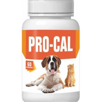 Suplimente&Vitamine - Supliment Caini si Pisici Pro-Cal, 60 comprimate