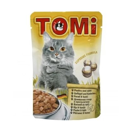 Hrană umedă - Tomi Cat cu Pui si Iepure, 100 g