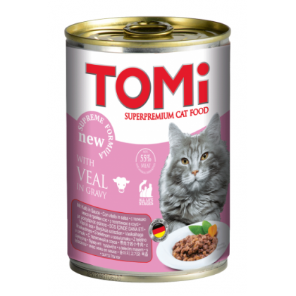 Hrană umedă - Tomi Cat cu Vitel, 400 g