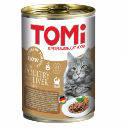 Hrană umedă - Tomi Cat Pui si Ficat, 400 g