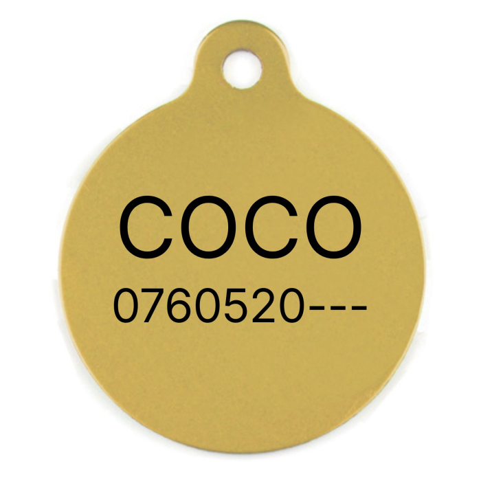 Medalion Personalizat pentru Câini și Pisici – Rotund, 25 mm, Aluminiu Albastru [3]