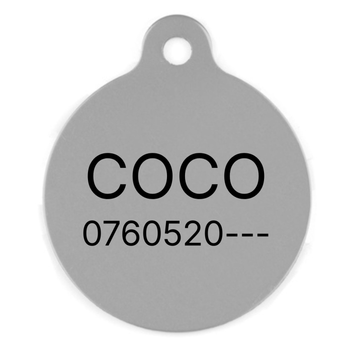 Medalion Personalizat pentru Câini și Pisici – Rotund, 25 mm, Aluminiu Albastru [4]