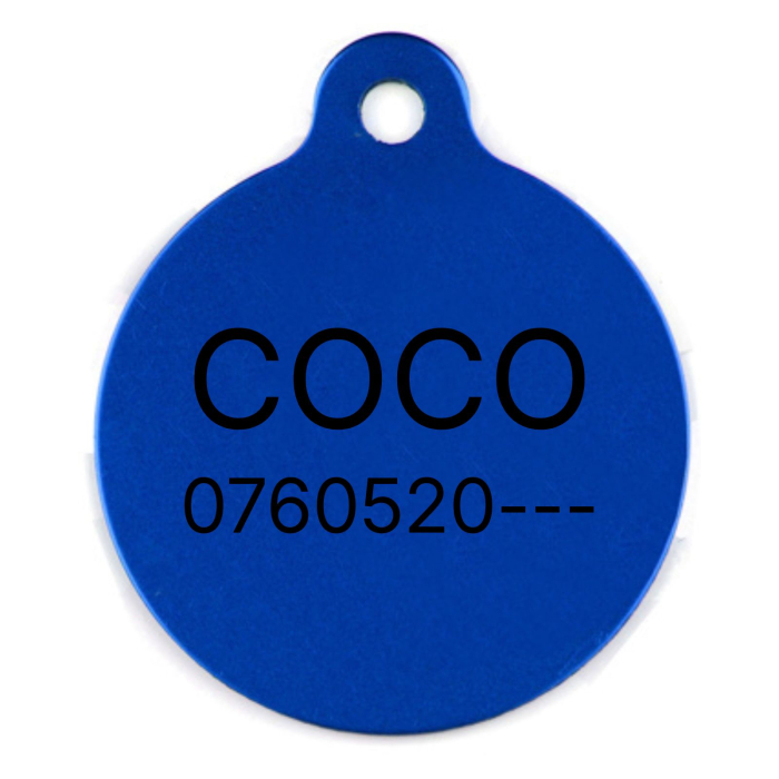 Medalion Personalizat pentru Câini și Pisici – Rotund, 25 mm, Aluminiu Roz [4]