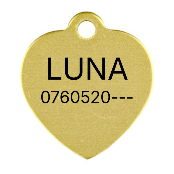 Medalion Personalizat pentru Câini și Pisici – Formă de Inimă, Aluminiu Argintiu [2]