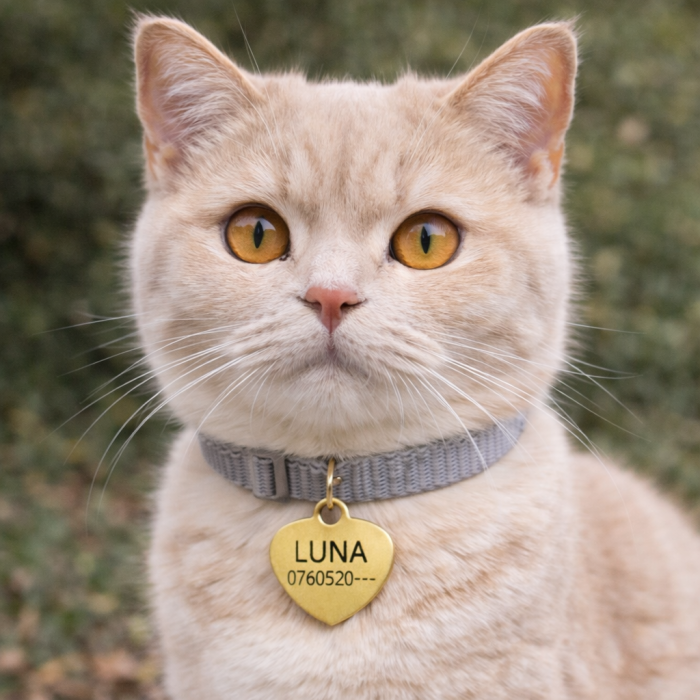 Medalion Personalizat pentru Câini și Pisici – Formă de Inimă, Aluminiu Roz [6]