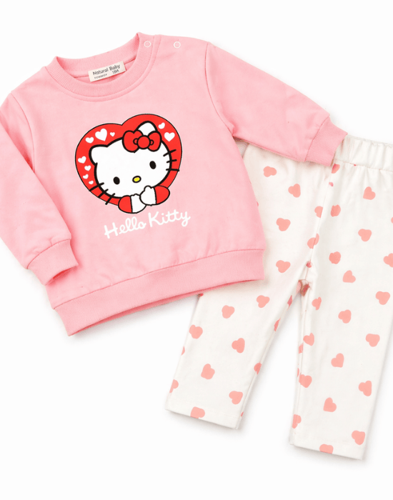 Compleu fetițe Hello Kitty, roz, 2 piese | 6–24 luni [2]