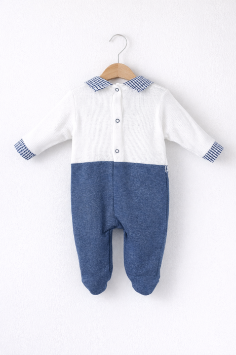 Salopetă bebe băieți din bumbac 100% – albastru închis [2]