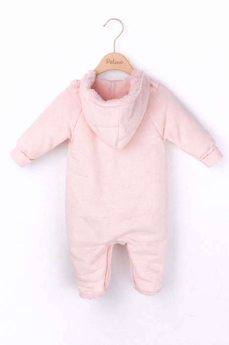 Salopetă groasă roz pentru fetițe cu interior pufos pentru exterior [2]