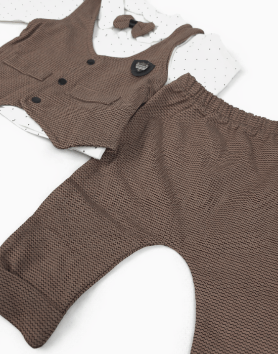 Set elegant băieți cu papion și vestă | 0–12 luni [3]