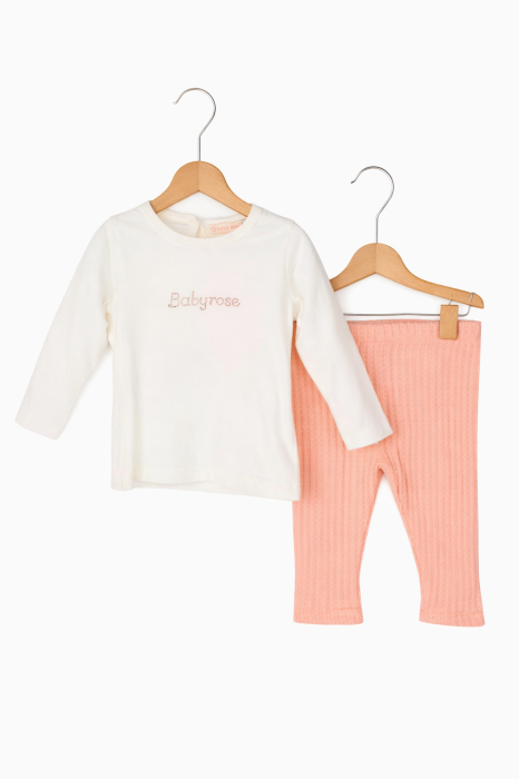 set-bebe-3-piese-vesta-pufoasa-bluza-alba-pantaloni-somon [2]