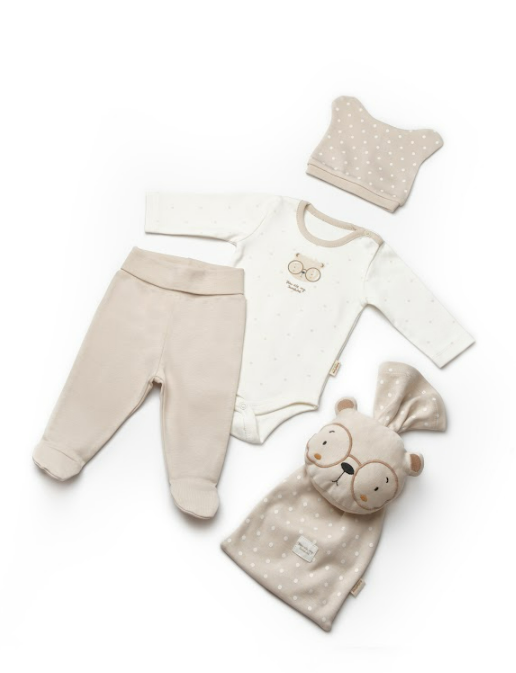 Set Nou-Născut Unisex 3 Piese + Jucărie (0-3 Luni) [1]