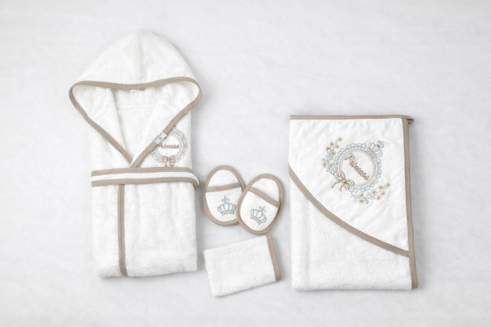 Set baie bebe 1–3 ani cu halat și prosop – Prince / Princess [2]