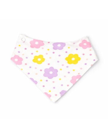 Colecția de Vară - Băvetică pentru fetițe cu model floral colorat