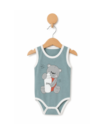 Body-uri - Body fără mâneci pentru băieței, bleu | Mărimi 68–86