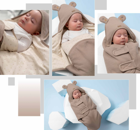 Paturică tip sac cu glugă și urechiușe [1]