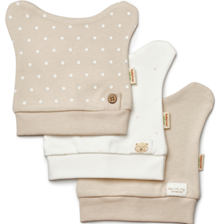 Noutăți - Set 3 caciulite copii bumbac organic - 0-3 Luni