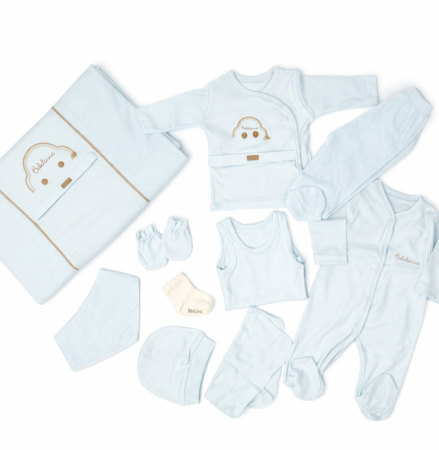 Seturi - Set nou-născut băiețel 0–3 luni | 10 piese 100% bumbac