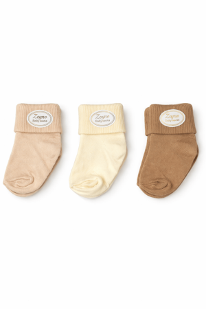 Accesorii vestimentare - Set 3 șosete bebe unisex 6–12 luni – 2 variante | Petino