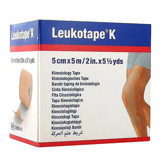 Banda kinesiologica hipoalergenica Leukotape K 5cm x 5m Bej [1]