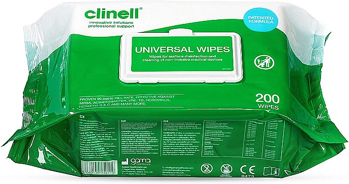 Clinell Universal 200 - Lavete dezinfectante pentru suprafete [1]