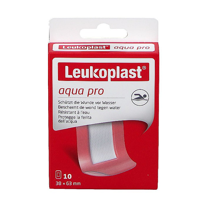Set plasturi rezistenti la apa Leukoplast Aqua Pro, set 10 bucati, dimensiune 3,8cmx6,3cm [1]