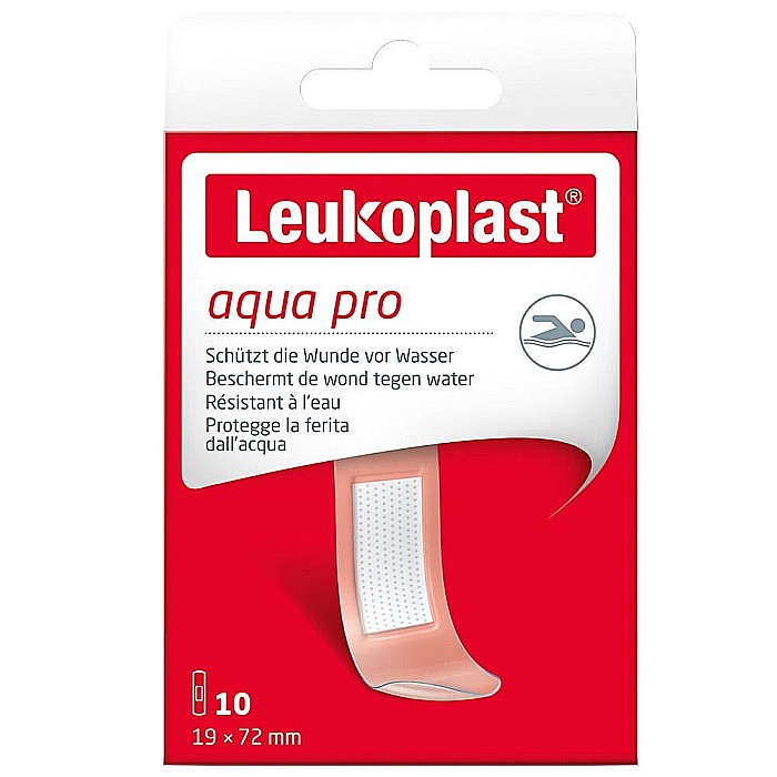 Set plasturi rezistenti la apa Leukoplast Aqua Pro, set 10 bucati, dimensiune 1,9cmx7,2cm [1]