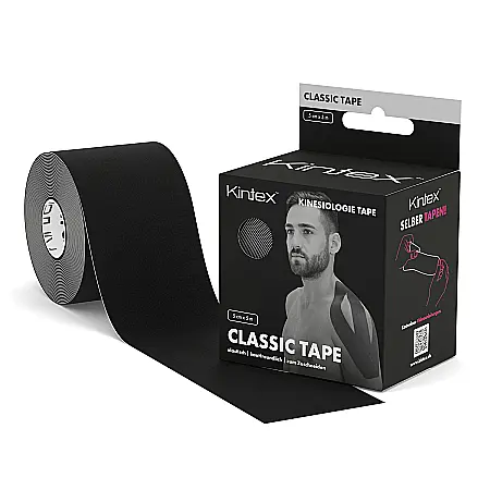 Benzi kinesiologice - Banda kinesiologica KINTEX Tape 5cm x 5m Negru
