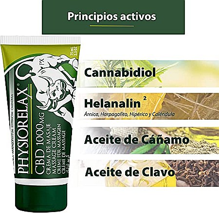 Crema antiinflamatoare pentru masaj cu CBD, Physiorelax CBD 1000mg, 75 ml [1]