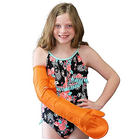 Protectii DryPro & Bloccs - Protectie impermeabila de mana DryPro, pana la umar, marime M, circumferinta mainii intre 22-25 cm, lungime 71cm ALBASTRA