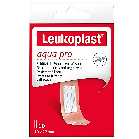 Plasturi si pansamente - Set plasturi rezistenti la apa Leukoplast Aqua Pro, set 10 bucati, dimensiune 1,9cmx7,2cm