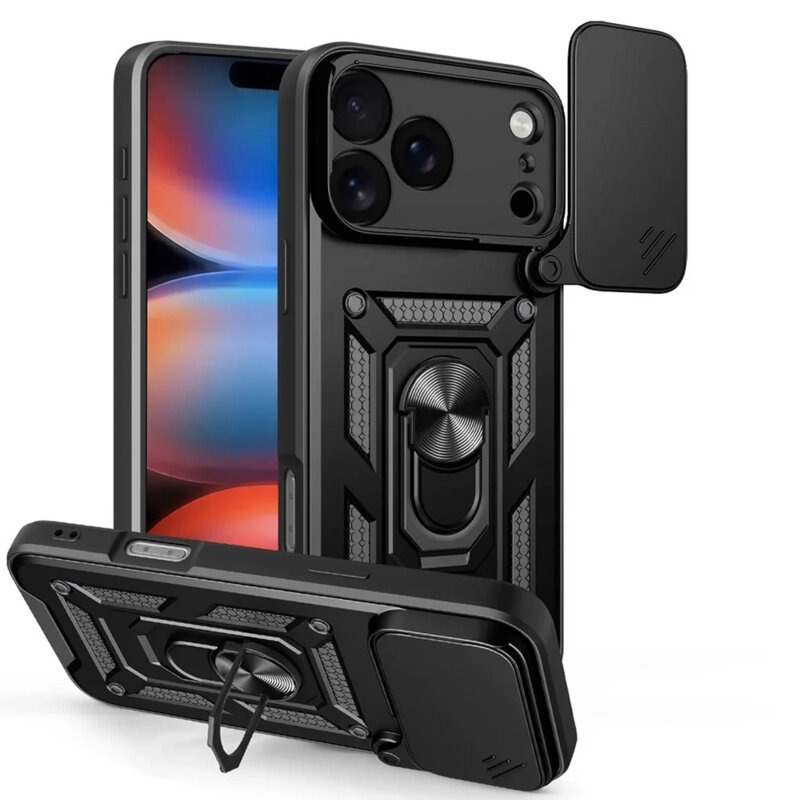 Husa iPhone 17 Pro Max Slide Armor Negru [1]