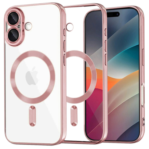 Iphone - Husa iPhone 17 Pro MagSafe Luxury Cristal Rose Gold