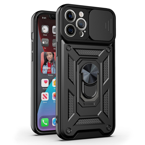 Iphone - Husa Slide Armor Negru  iPhone 16
