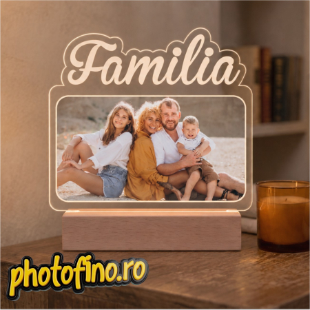 Lampă Led Lemn - lampa led familia