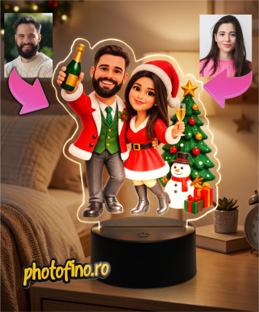 Lampă LED Personalizată - lampa led crăciun