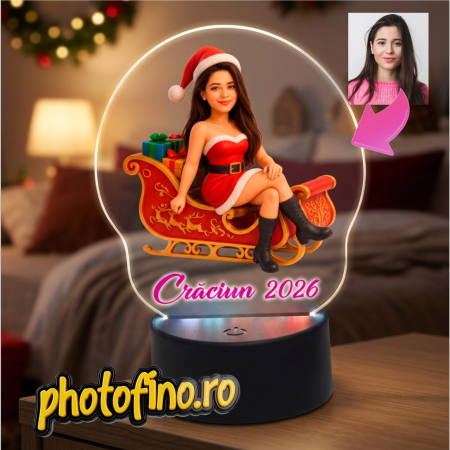 Lampă LED Personalizată - lampa led crăciun