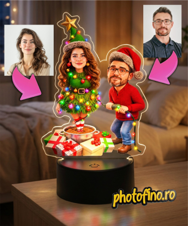 Lampă LED Personalizată - lampa led crăciun