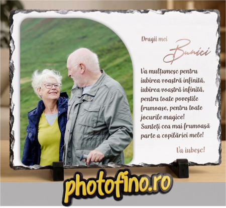 Căni și Ardezie personalizate - placa ardezie bunici