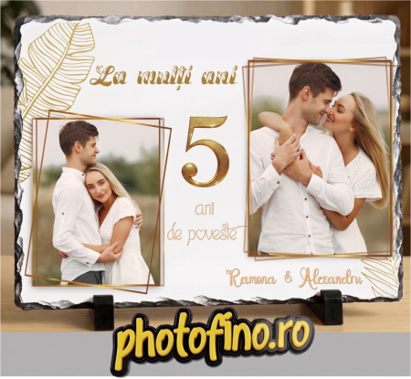 Căni și Ardezie personalizate - placa ardezie aniversare